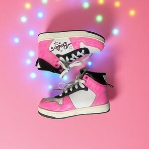 Barbie High Top Sneakers Toddler Girl's Pink Shoes Cute Fashion Sneakers Size 1